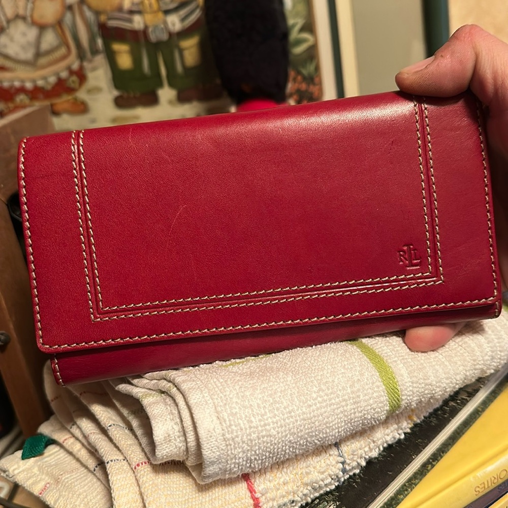 Red women’s Ralph Lauren wallet
